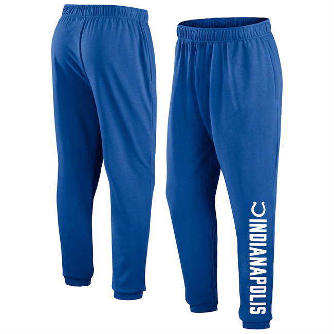 Men's Indianapolis Colts Blue Chop Block Fleece Sweatpants Men's Indianapolis Colts Blue Chop Block Fleece Sweatpants